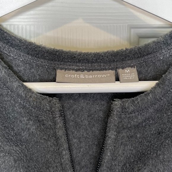 Croft & Barrow Bird Christmas Zip Up Cardigan Sweater Jacket Women sz M - Picture 5 of 7